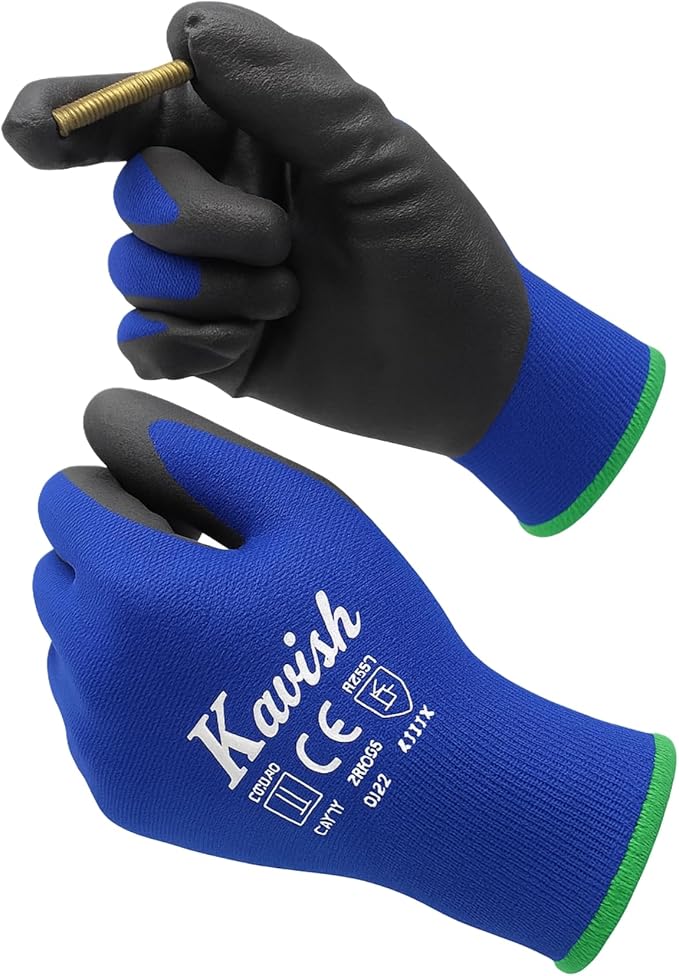 Kavish 12 Pairs Woolen Cotton Work Gloves - Image 3