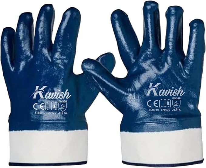 Kavish Blue Safety Work Gloves, - Image 2