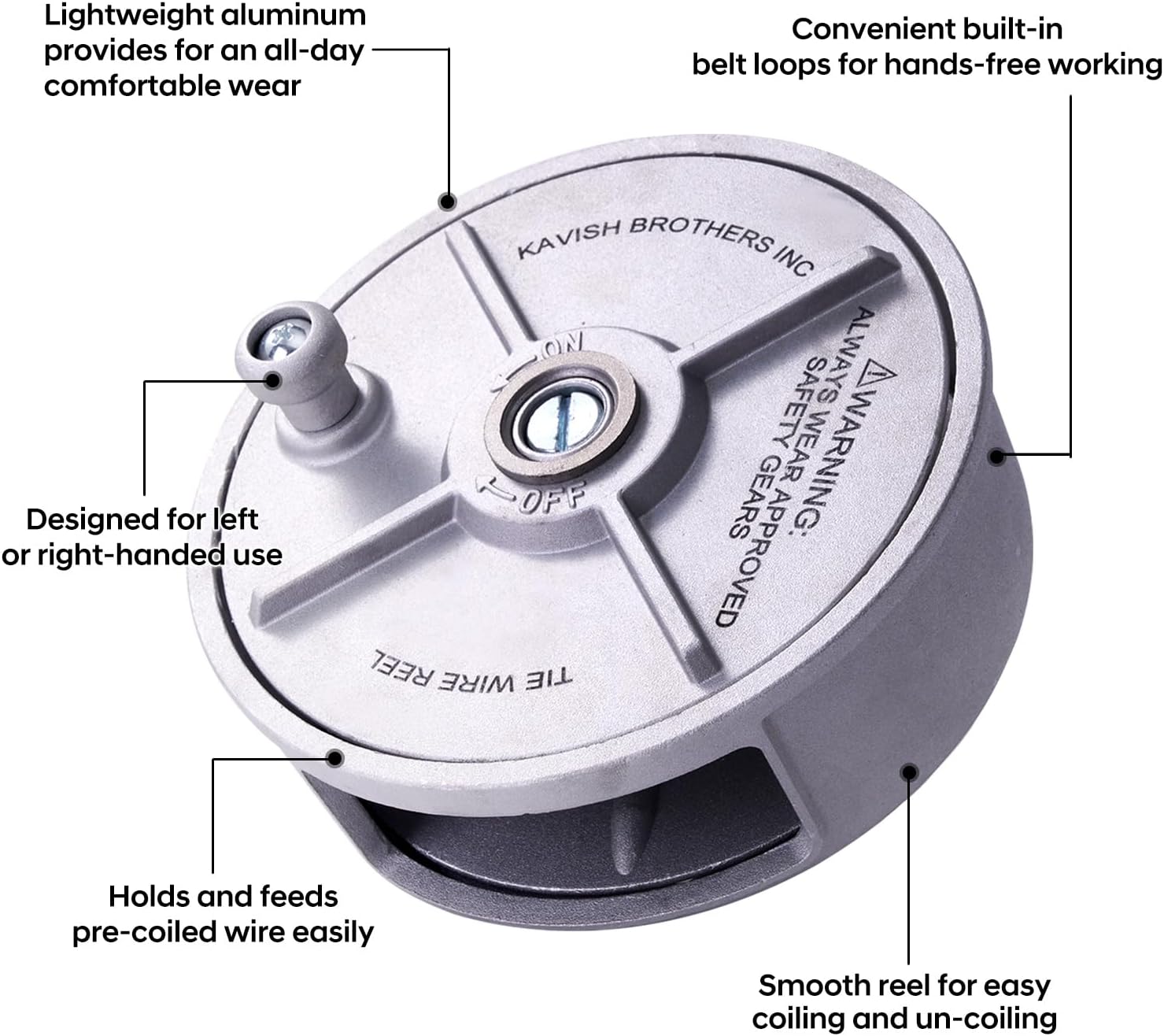 Kavish Aluminum Lightweight Tie Wire Reel - Image 5