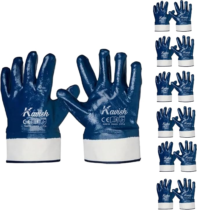 Kavish Blue Safety Work Gloves, - Image 3