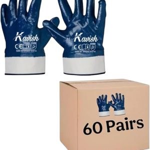 Kavish Blue Safety Work Gloves, Waterproof