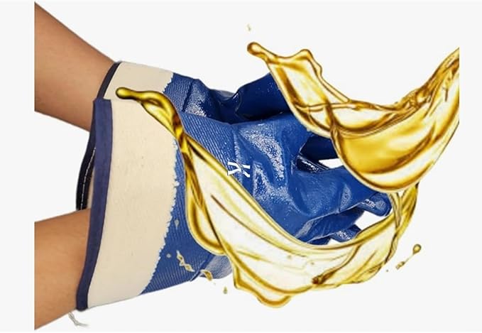 Kavish Blue Safety Work Gloves, Waterproof - Image 3