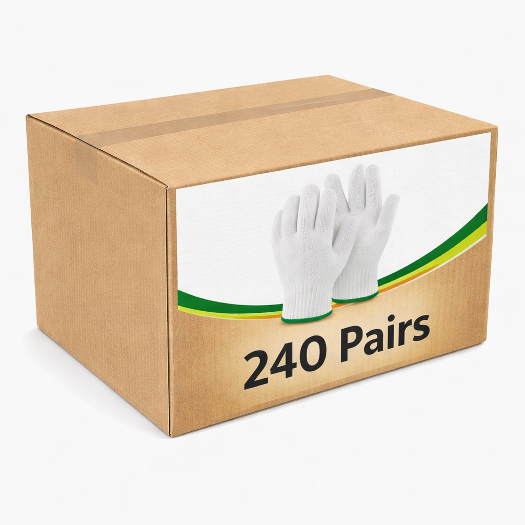 Kavish White Cotton Woolen Work Gloves 240 Pairs