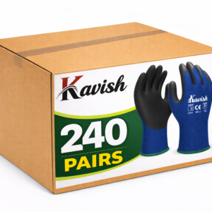 240 Pairs 9 inch large Kavish Touch screen PU Coated Work Gloves Lightweight Safety Gloves with Non-Slip Palm for Construction Gardening Industrial Warehouse Use
