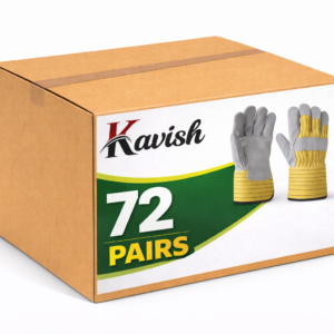 Kavish 72 Pairs Leather Safety Work Gloves for Men and Women