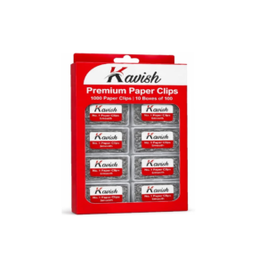 1000 Count Kavish No.1 Paper Clips – 1(10 Boxes x 100) Smooth Steel Wire, Rust-Resistant, 33–35 mm Office Paperclips for Home, School & Workplace