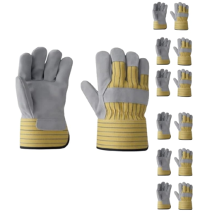 Kavish 6 Pairs Leather Safety Work Gloves for Men and Women