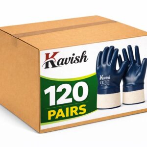 Kavish Blue Nitrile Coated Work Gloves 240 Pairs